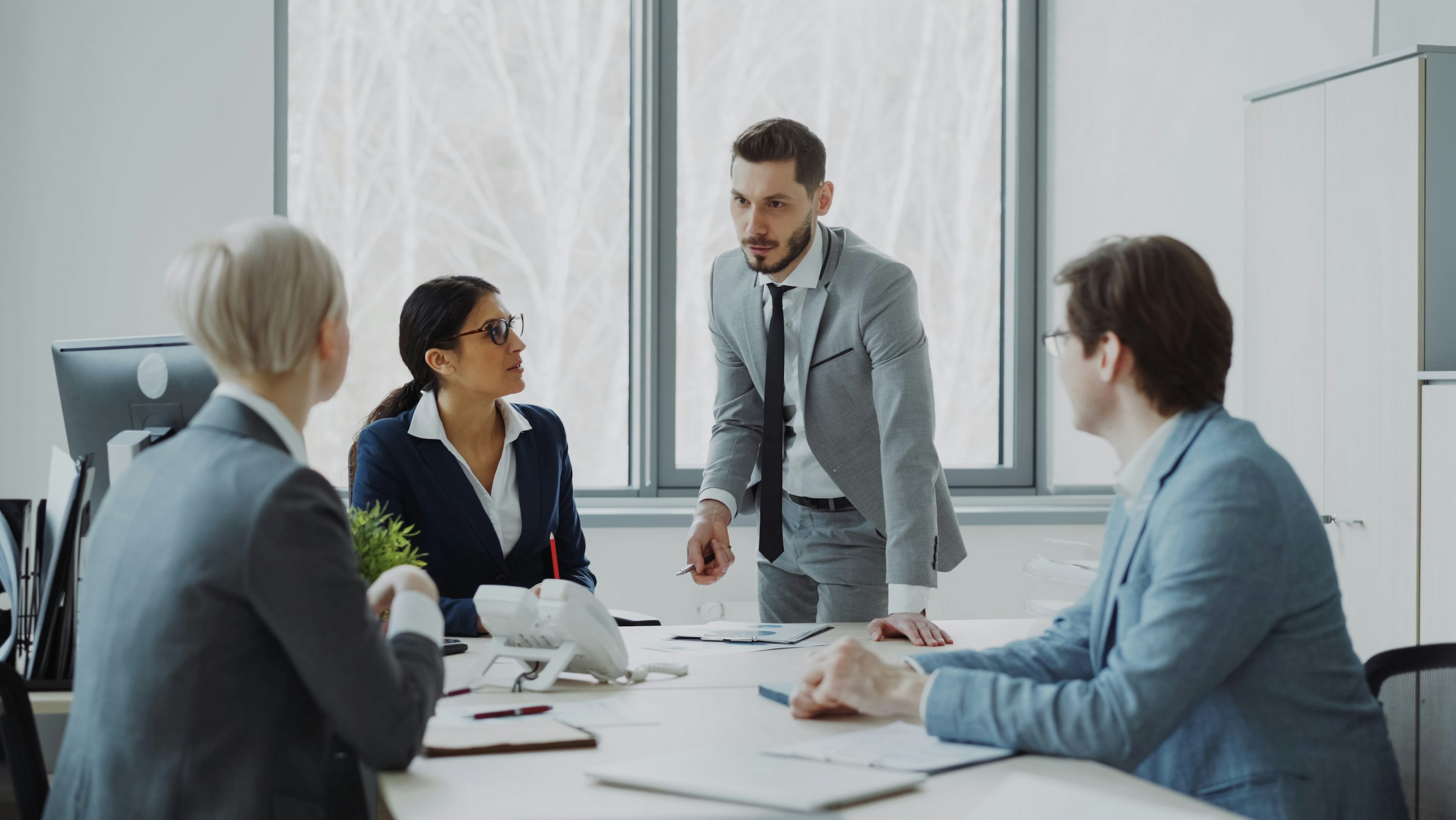 Business co-founders planning their business structure with a lawyer